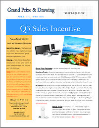 Grand Prize Travel Incentive