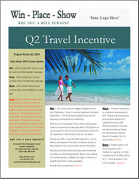 Win-Place-Show Travel Incentive
